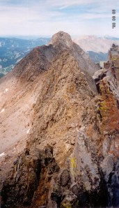 A view of El Diente and the traverse from Mt Wilson