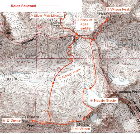 My route to collect "The Wilsons"