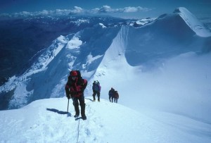 boliviaillimanisummitridge The Illimani summit ridge....just a few more steps!