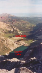 Our campsite seen from Capitol summit