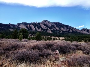 A look back at the ridge line we traversed to reach Bear Peak.