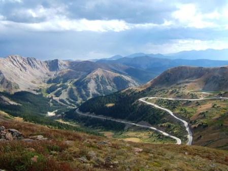 Hwy 6 descending from Loveland Pass toward A-Basin Ski Resort